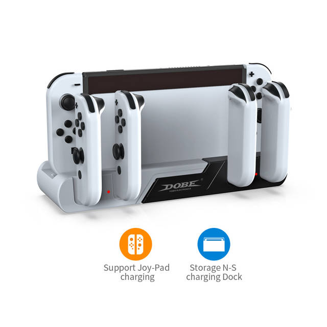 DOBE TNS-0122D Switch Controller Charging Dock Station Compatible with Nintendo Switch and OLED Model Joycons, Charger Station Stand for Joy Cons | TNS-0122D