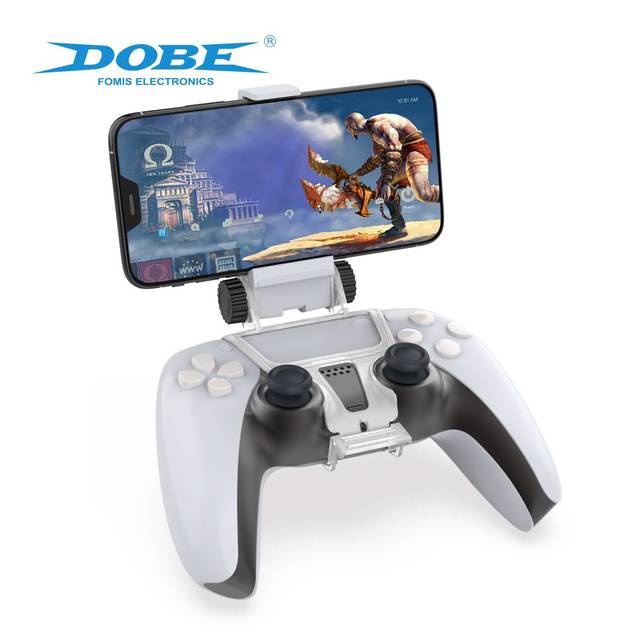 DOBE TP5-0527B PS5 Controller Mobile Gaming Clip for Playstation 5 Dualsense Controller Remote Play Mobile Phone Holder Clamp Adjustable Phone Mount Clip | TP5-0527B