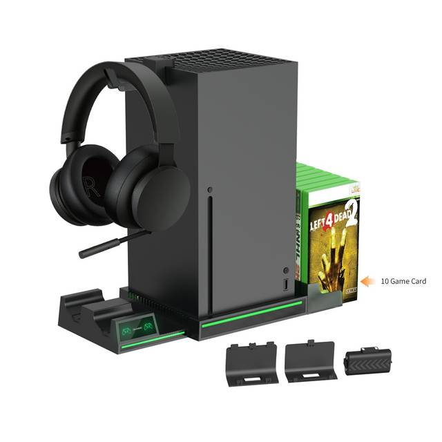 DOBE Xbox Series X TYX-1622 Organizer Charging Dock for Controllers, Headset hanger, Games Stand | TYX-1622