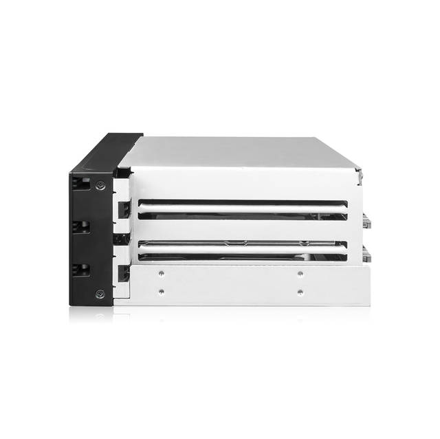 ICYDOCK FatCage RAID MB901SPR-B R1 Dual 2.5 inch/3.5 inch SATA Drive Removable RAID 1 and JBOD Mobile Rack Enclosure in 2 x 5.25 inch Bay | MB901SPR-B R1