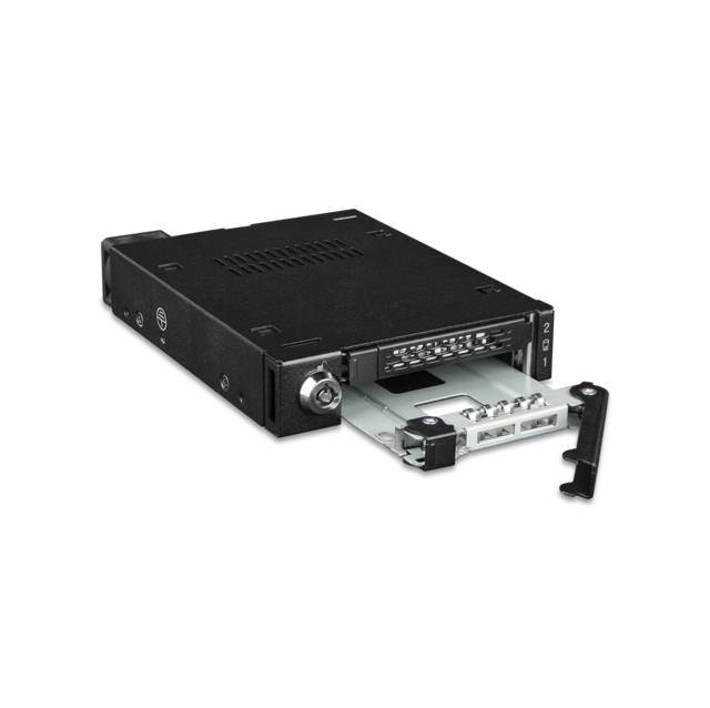 ICYDOCK ToughArmor MB092VK-B 2 Bay 2.5 inch U.2/U.3 NVMe SSD PCIe 4.0 Mobile Rack Enclosure for External 3.5 inch Drive Bay | MB092VK-B