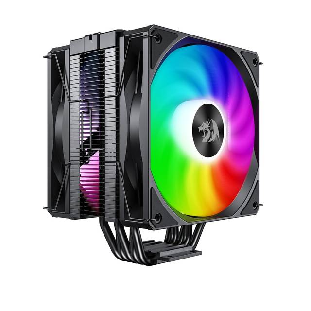 Redragon CC-2177 CPU Air Cooler Mighty 260w TDP All-Black 5Copper Heat Pipes Dual-Tower CPU Cooler with ARGB dual Fans Support platform LGA 1700/1200/115X/1366AMD AM5/AM4 | CC-2177