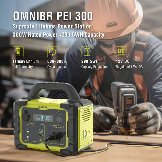 OMNIBAR IRONMAN300 YELLOW GREEN 300W ultra-high power, emergency power supply, Yellow Green, Ironman Series | PYS-PEI-U00300 YELLOW GREEN