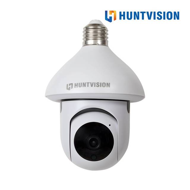 HuntVision E3-LT 3MP Indoor WiFi Light Bulb Camera | E3-LT