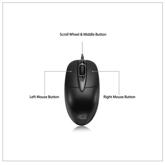 Adesso IMOUSE M6C-TAA USB Type-C Desktop Full Size Mouse TAA Certified | IMOUSE M6C-TAA