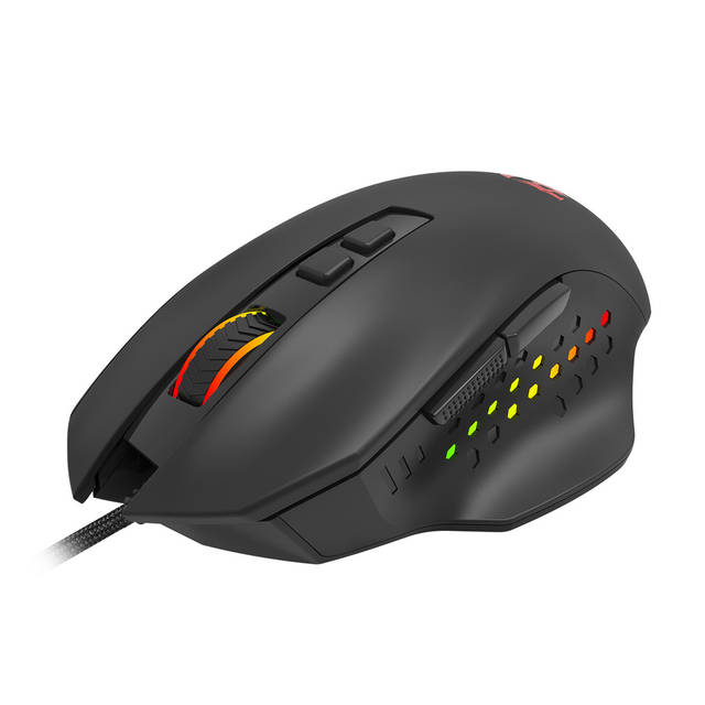 REDRAGON Roadmaster M723 gaming mouse,7 buttons programmable buttons& 5 Backlit Modes, max 12400DPI,180CM high-speed USB braided cable.  | M723