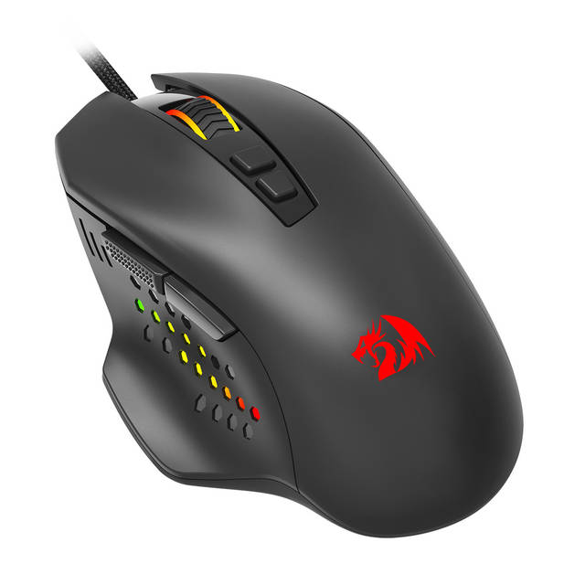 REDRAGON Roadmaster M723 gaming mouse,7 buttons programmable buttons& 5 Backlit Modes, max 12400DPI,180CM high-speed USB braided cable.  | M723