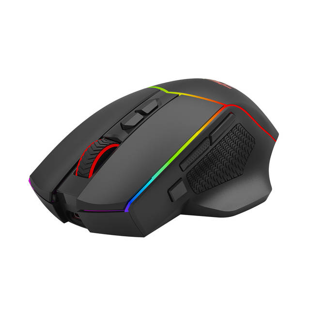 REDRAGON Axe M814 Programmable Wireless Gaming Mouse, with RGB streaming lights, 8 programmable buttons, max 8000DPI, 15G ACC, multifunctional software, ERGONOMIC DESIGN | M814