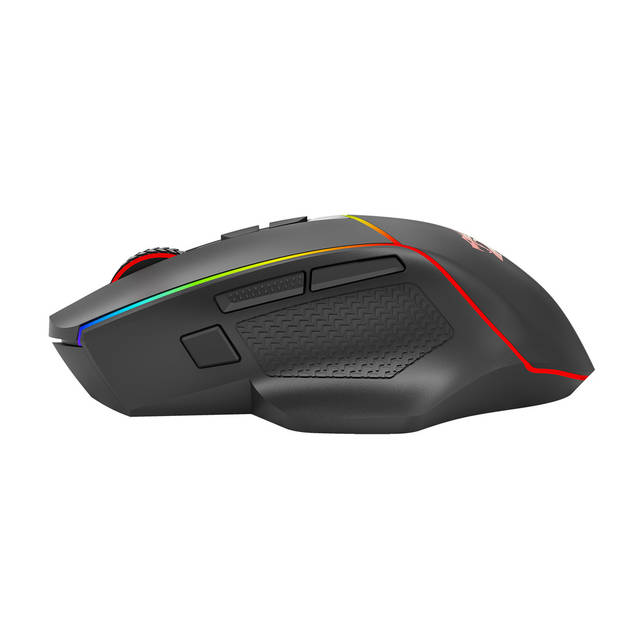 REDRAGON Axe M814 Programmable Wireless Gaming Mouse, with RGB streaming lights, 8 programmable buttons, max 8000DPI, 15G ACC, multifunctional software, ERGONOMIC DESIGN | M814