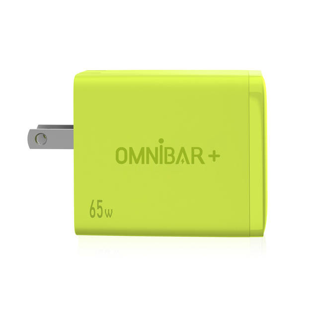 OMNIBAR+ OMNIBARPLUS 65W USB C Charger - 3 Port GaN III Fast Charging Block, Support PPS PD 3.0 USB C Wall Charger | OMN-GAN-3PUS65EB O16-000008