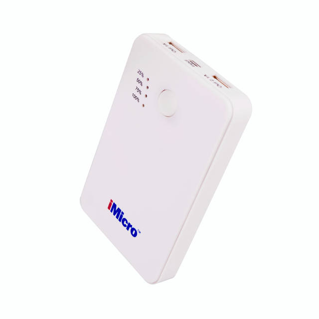 iMicro PB-IM5000W 5000mAh Lithium Polymer Battery Power Bank (White) | PB-IM5000W