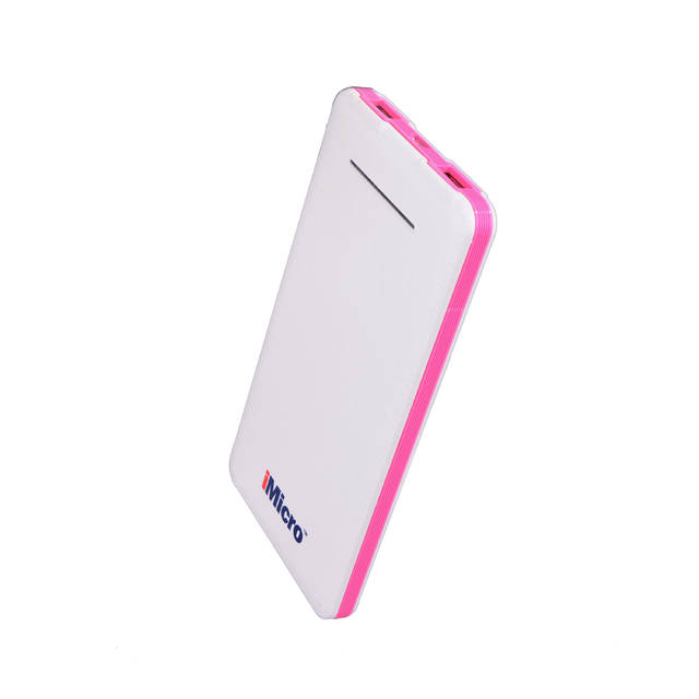 iMicro PB-IM8000R 8000mAh Lithium Polymer Battery Power Bank w/ Flashlight (Pink) | PB-IM8000R