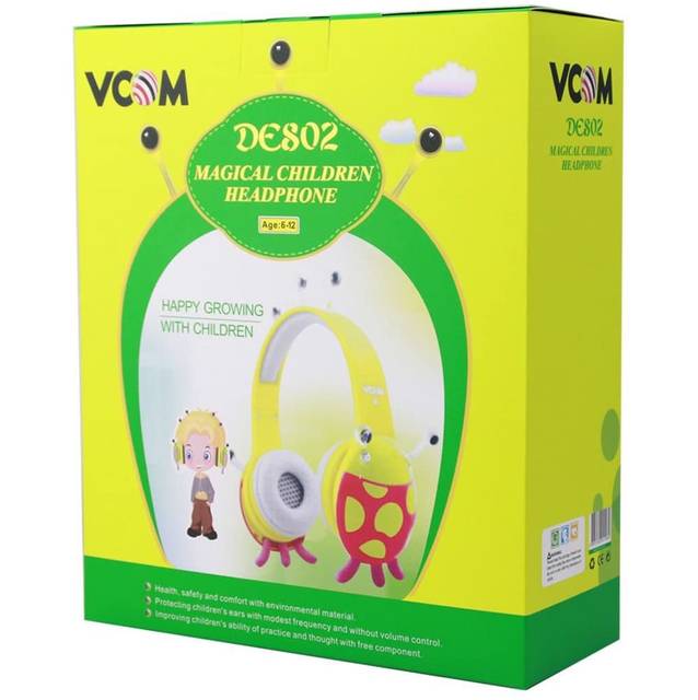 VCOM DE802-Y Wired 3.5mm On-Ear Children Headphone | DE802-Y