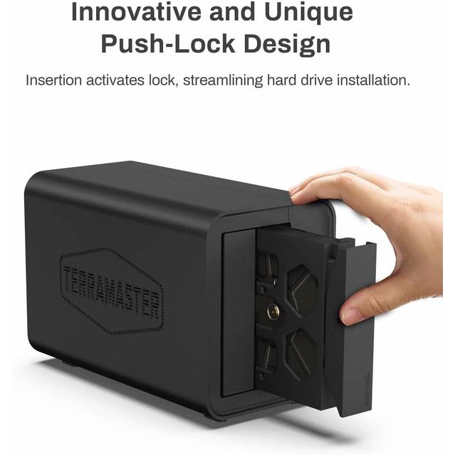 TerraMaster D5 Hybrid HDD NVMe Enclosure - USB 3.2 Gen 2 10Gbps Type C 5Bay USB Storage Supports RAID 0/1/Single/JBOD Exclusive 2+3 RAID Hybrid Disk Array | D5 HYBRID