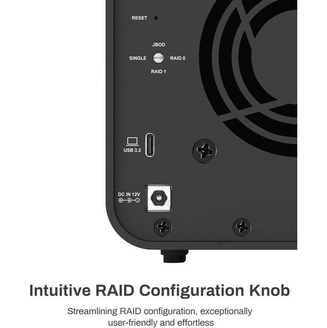 TerraMaster D5 Hybrid HDD NVMe Enclosure - USB 3.2 Gen 2 10Gbps Type C 5Bay USB Storage Supports RAID 0/1/Single/JBOD Exclusive 2+3 RAID Hybrid Disk Array | D5 HYBRID