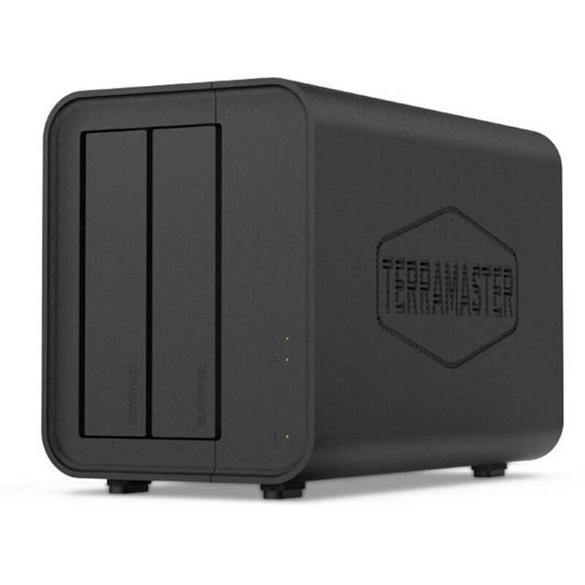 TERRAMASTER F2-424 NAS Storage 2Bay - N95 Quad-Core CPU, 8GB DDR5 RAM, 2.5GbE Port x 2, Network Attached Storage with High Performance | F2-424