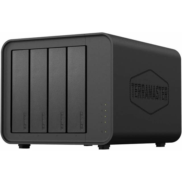 TERRAMASTER F4-424 Pro NAS Storage - 4Bay Core i3 8-Core 8-Thread CPU, 32GB DDR5 RAM, 2.5GbE Port x 2, Network Attached Storage Peak Performance for Business (Diskless) | F4-424 PRO